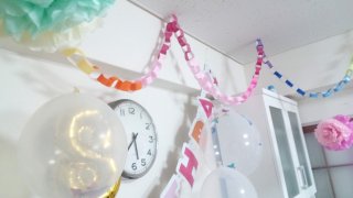 誕生日パーティーの飾り付け