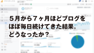 5月から7ヶ月ほどブログをほぼ毎日続けてきた結果。どうなったか?